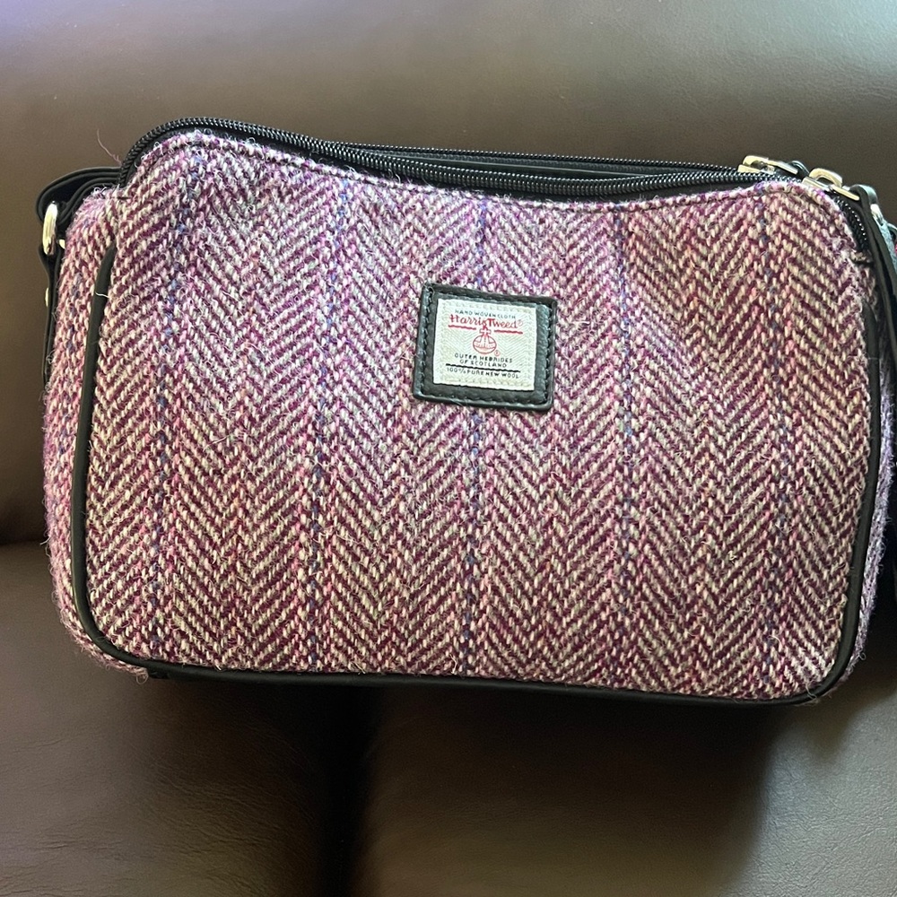 Harris Tweed Purple Crossbody Bag